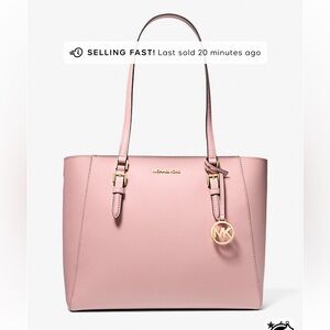 NWT Michael Kors Charlotte Large Saffiano Blush Pink Tote